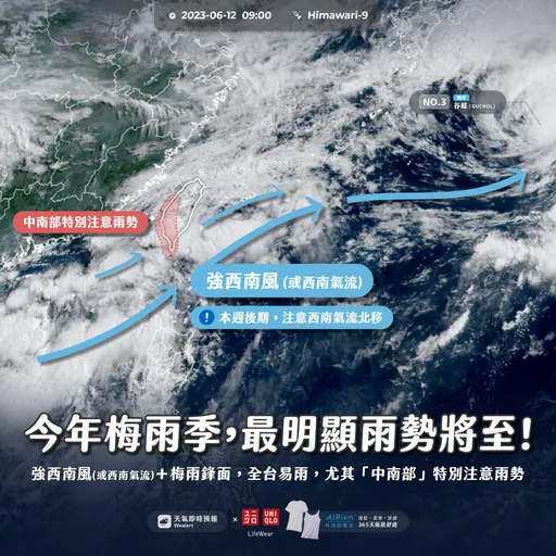 雨神發威！今年最明顯雨勢將至　專家示警：鋒面就在台灣上方