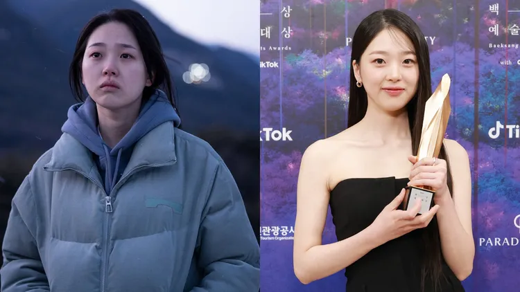 金施恩以《陰影下的她》奪百想藝術大賞最佳女新人。華映娛樂提供、翻攝百想IG