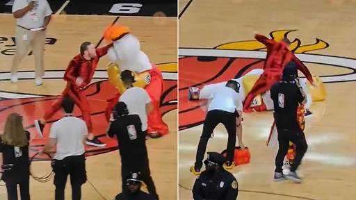 格鬥拳手NBA宣傳「動真格」 2拳把吉祥物打進醫院