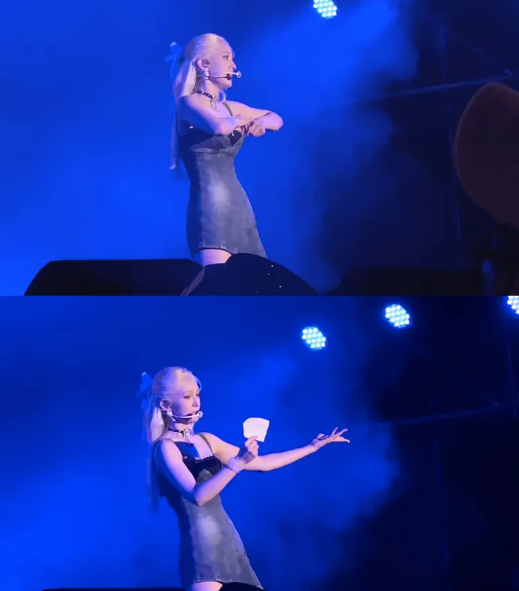 全昭彌直接從胸口掏出中文小抄。讀者提供