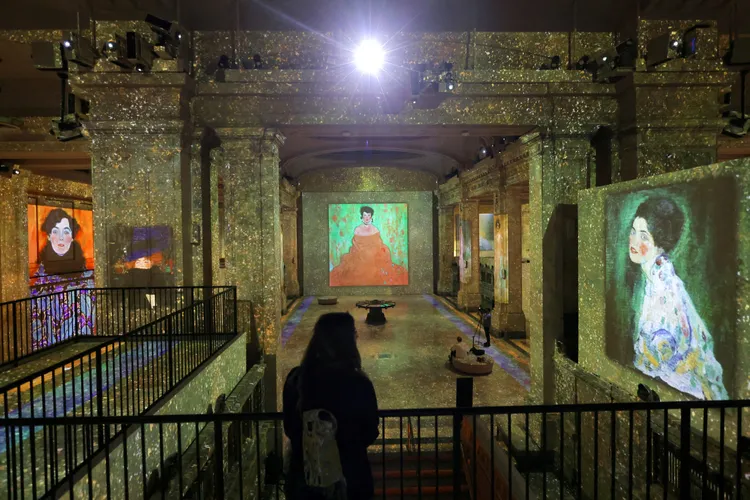 去年9月在美國紐約的克林姆畫展。路透社