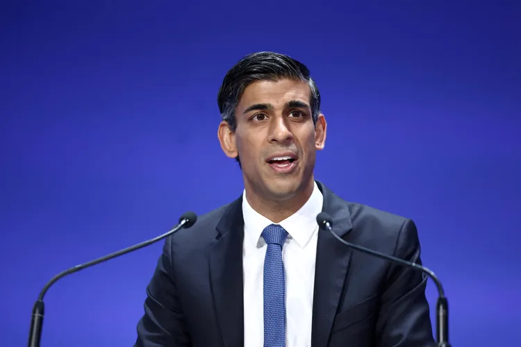 英國首相蘇納克。路透社