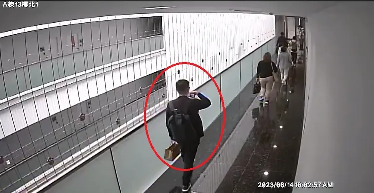 寶成員工涉偷拍到市議會陳情的被害女子。林祈烽提供