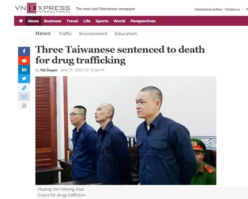 3台男越南販毒480公斤遭判死 2人求法官網開一面