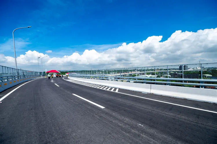 國3接台66線增設系統交流道明年10月完工。桃園市府提供