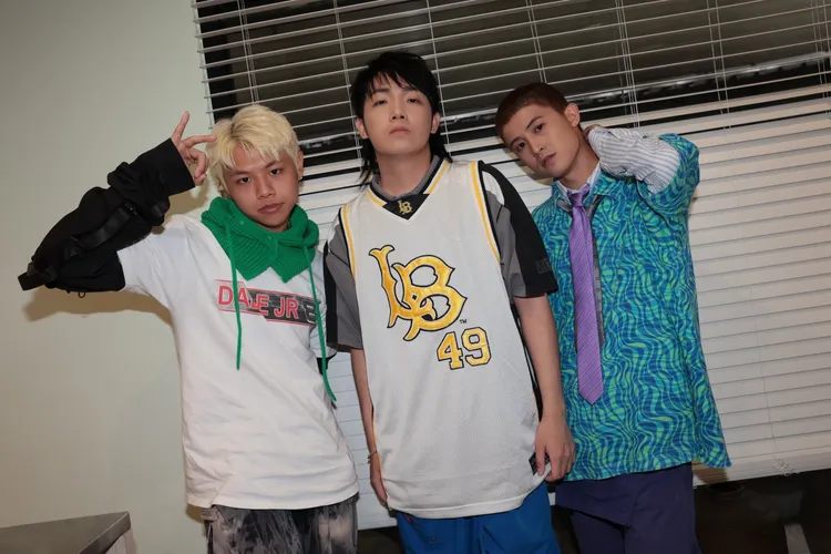 街舞男團「B.T.O.D」成員子賢（右起）、淇揚、張龍。彭欣偉攝