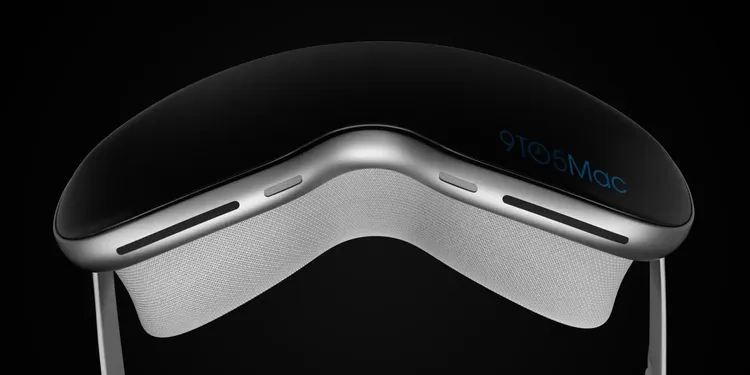 蘋果首款頭戴裝置Reality Pro高清渲染圖。翻攝9to5Mac