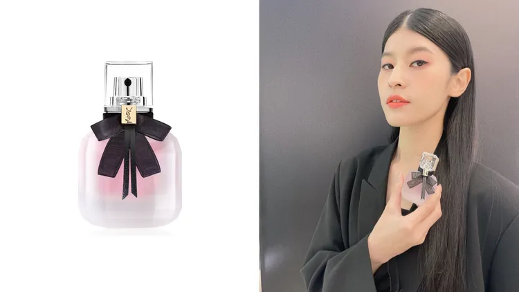 YSL慾望巴黎髮香噴霧，30ml／2000元。左圖品牌提供、右圖張家玲攝