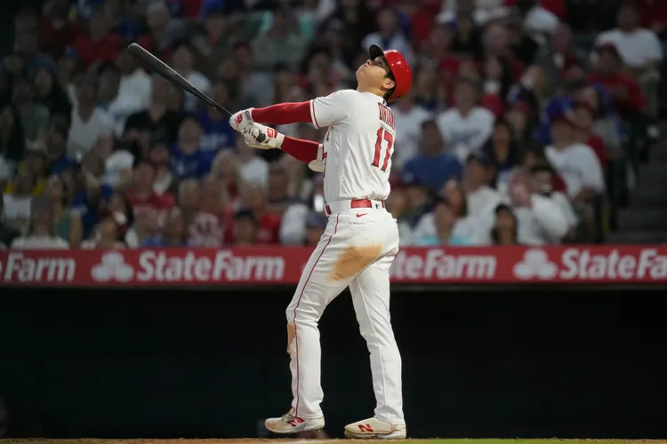 大谷翔平3打數無安打。美聯社