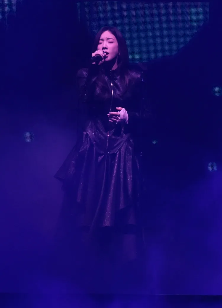 太妍感謝粉絲大合唱安可。彭欣偉攝