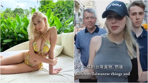烏克蘭辣模帶全家逛夜市!爸媽吃到翻臉 她宣示「我要台灣老公」