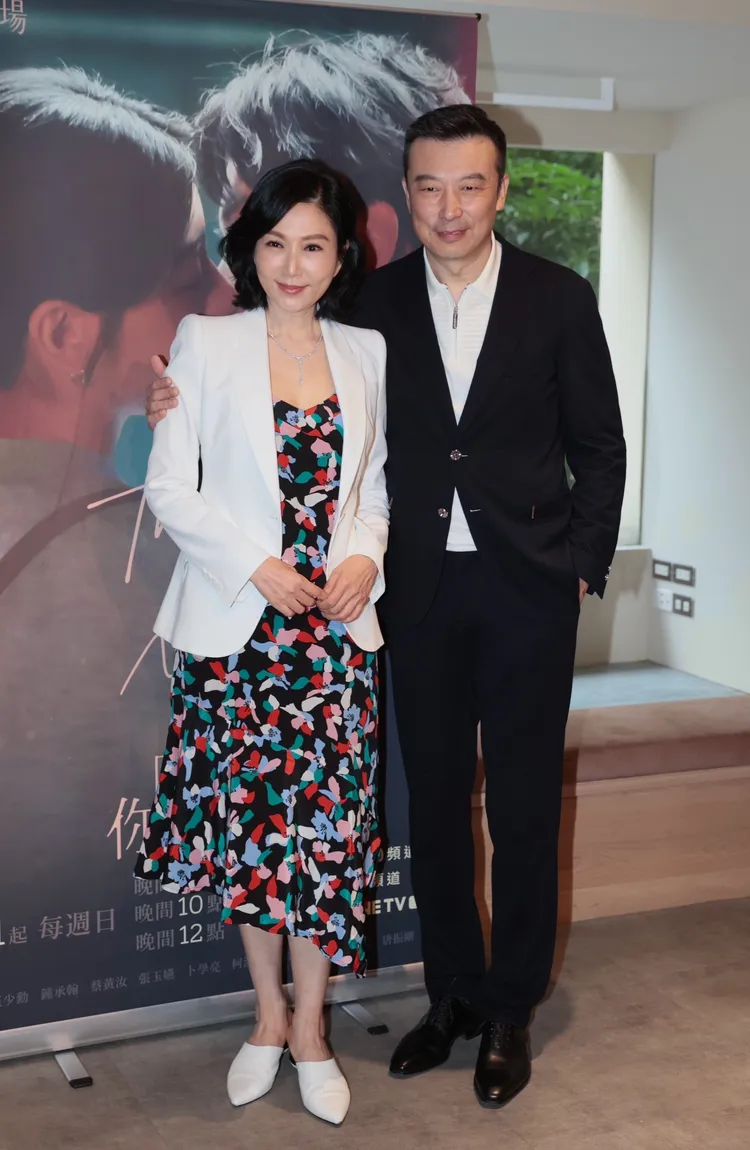 林煒（右）和張玉嬿演過多次夫妻。彭欣偉攝