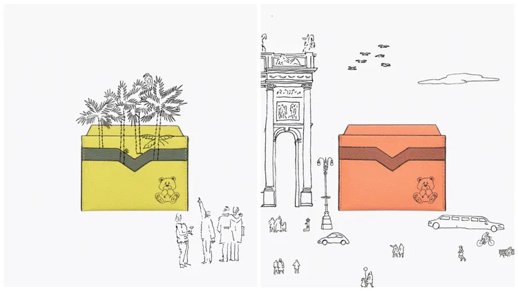 印有YK熊商標的經典卡片夾。品牌提供