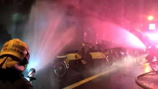 竹北又發生瓦斯外洩　消防人員緊急灑水配合排煙機降濃度