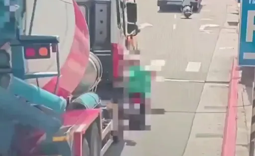 女騎士突騎進水泥車前方　驚悚畫面曝光！慘遭追撞輾斃