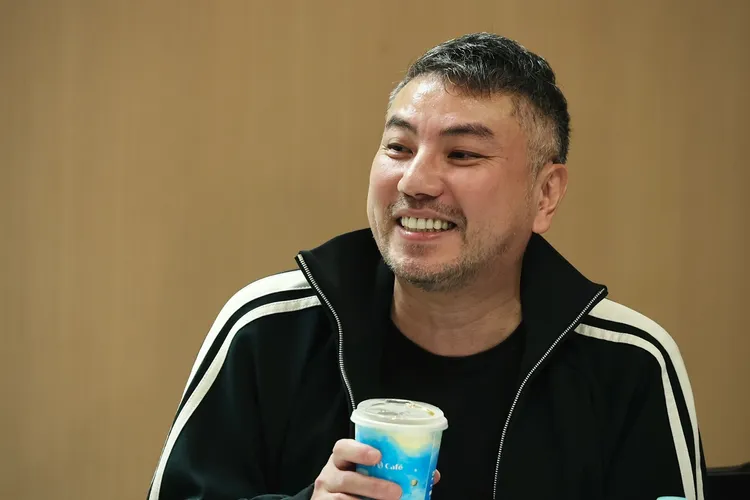 節目製作人詹仁雄，記者會狂虧黃子佼。林林攝