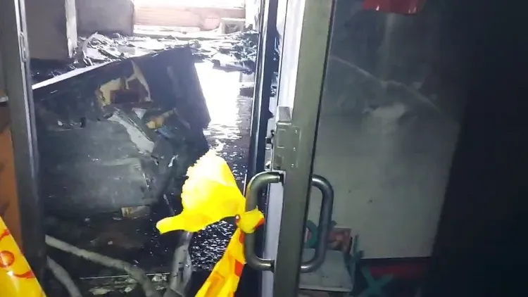 氣爆現場。翻攝畫面