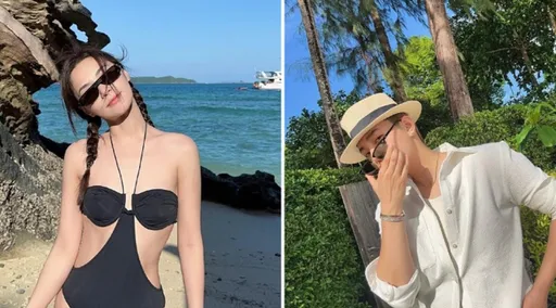 阿嬌瘦回來難得曬清涼泳裝 疑與「女版陳冠希」同遊普吉島