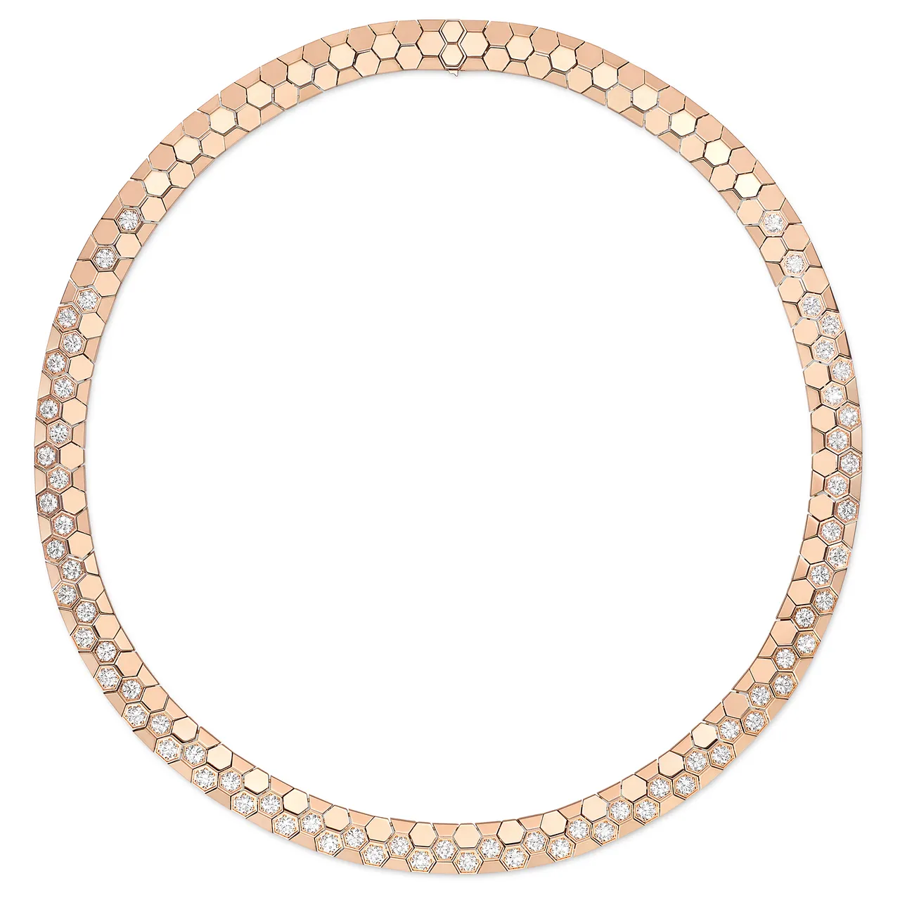 CHAUMET Bee My Love系列玫瑰金鑽石項鍊,254萬4000元。品牌提供