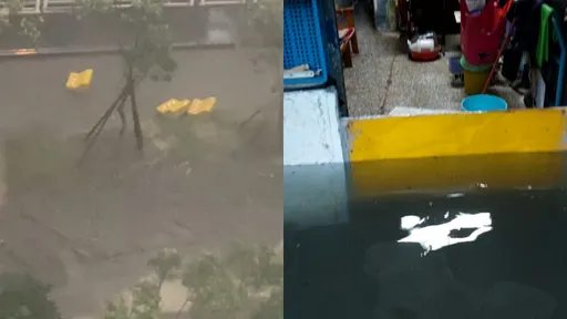 大雷雨轟高雄!路面變漂漂河 里長驚:淹到小腿了