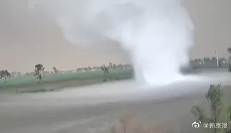 專家說遼寧龍捲風主體高達數百公尺。翻攝微薄