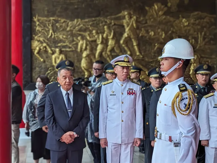 國防部長邱國正親自主祭入祀大典。蘇柏銓攝