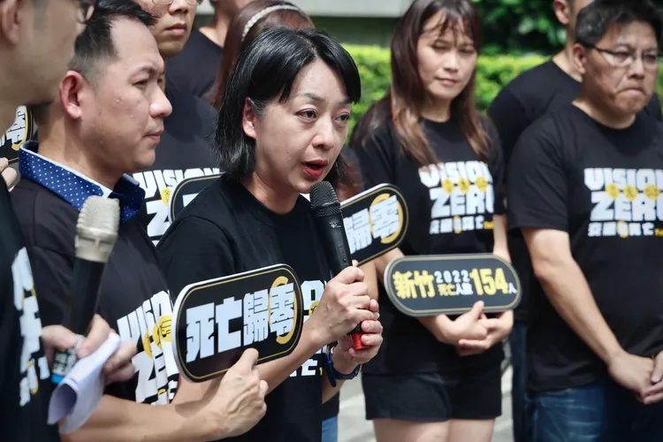 時代力量黨主席暨台北黨部主委王婉諭。林林攝