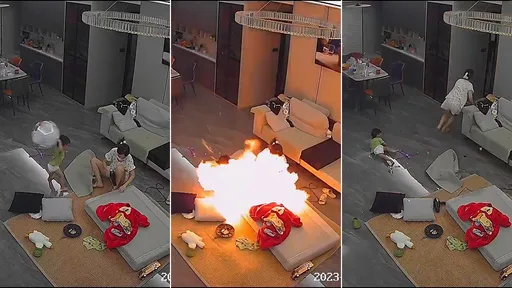 幼童「氣球砸吹風機」炸出灼人巨焰 媽媽瞬間這樣做引來網友圍剿