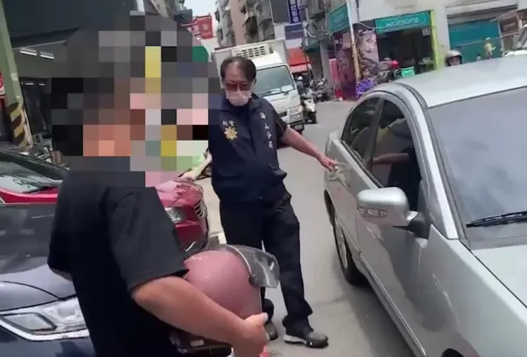 安全帽男在林口落網。翻攝畫面