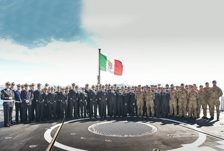 義大利海軍「莫洛西尼號」4月離開拉斯佩齊亞，開始5個月的遠東航行。翻攝義大利國防部網站