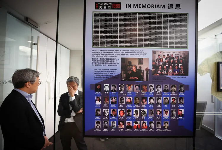 紐約六四紀念館展品。路透社
