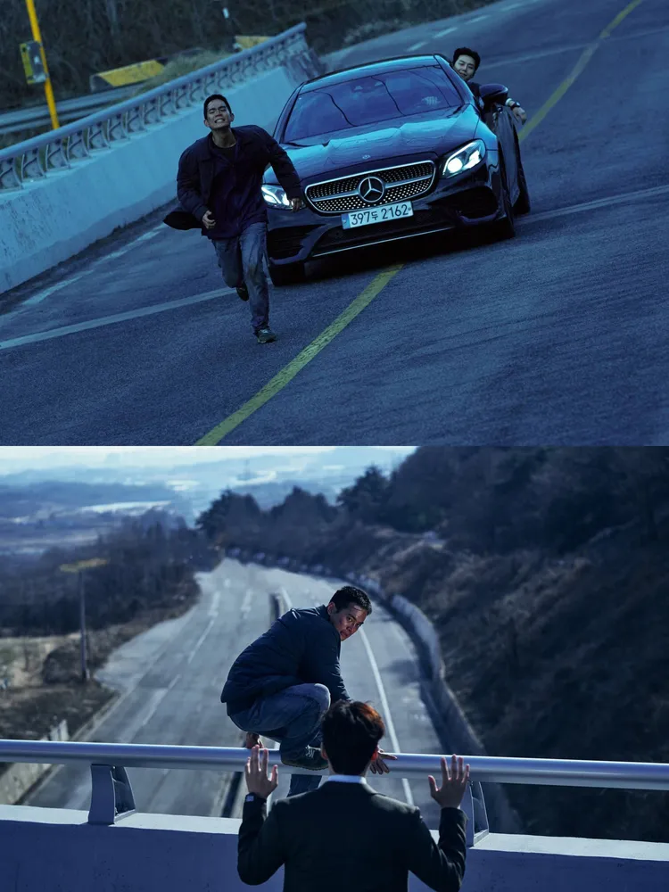 金宣虎戲裡不斷追擊姜太䝬，結局讓人意想不到。翻攝NEW