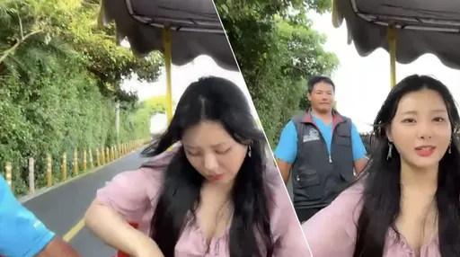 韓女直播主八里騎自行車遭台男摸腿性騷　警逮29歲男「坦承犯案」