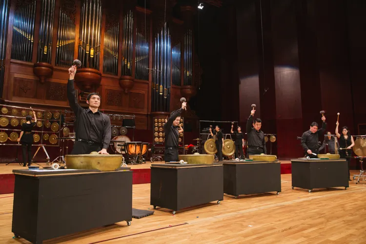 「新北城市藝術節」開幕大秀，將由朱宗慶打擊樂團現場演出。文化局提供