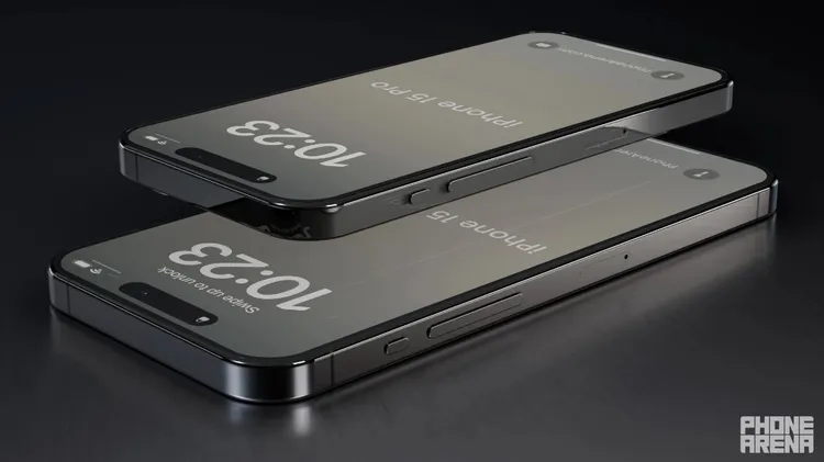 iPhone 15 Pro及15 Pro Max機身左側長條音量鍵上方，有一顆全新的動作按鈕（Action Button），可自定義功能，取代原本靜音鍵。翻攝PHONE ARENA 