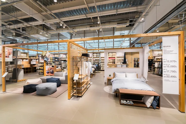 MUJI無印良品特別打造22坪的家具展示區。大潤發提供