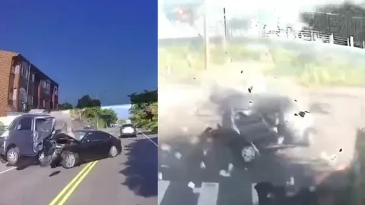 宜蘭3死車禍驚悚影片曝光 「瑞典坦克」VOLVO炸裂變殘骸!