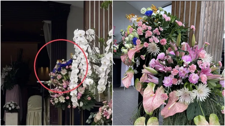 吳男半夜偷花，每個只偷1、2朵。翻攝畫面
