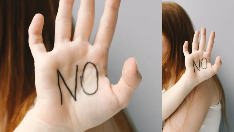 女子拒絕示意圖。翻攝自pexels