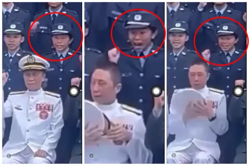 她直接击落海军二级上将军帽　女毕业生：当下直接人生跑马灯了