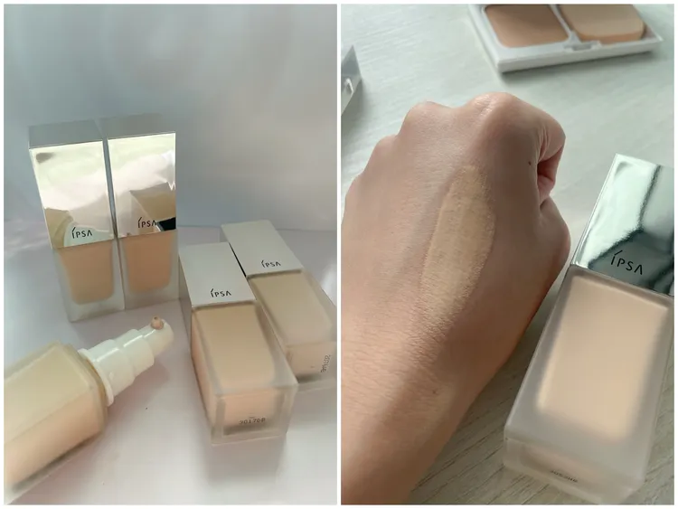 輕裸水光粉底液質地輕透。張家玲攝