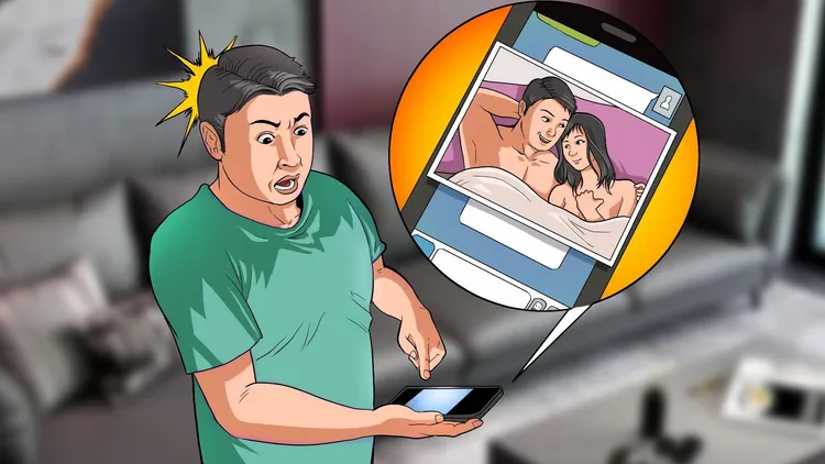 蘇男謊稱女同事與前男友性愛影片外流，騙財騙色。示意圖