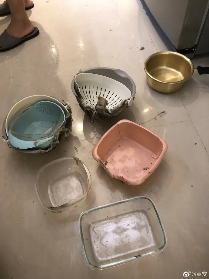 黃安老家因為氣爆受災。取自黃安微博