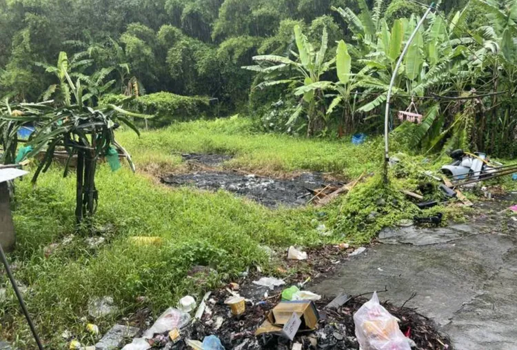 袁男遭焚屍現場。翻攝畫面