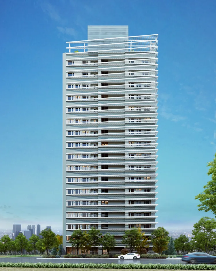 「睦月」基地約269坪，興建1棟地上17層地下3層的電梯大廈。甲桂林提供