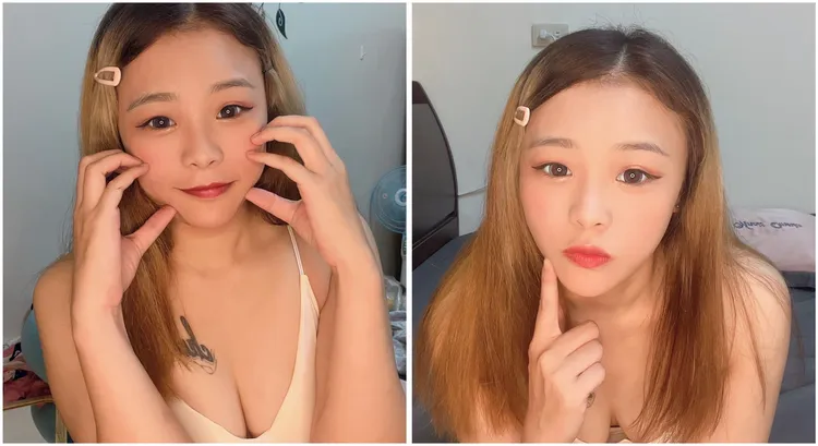 呆萌性感奶妹魚兒，身高160公分、體重55公斤，32B罩杯。SWAG提供