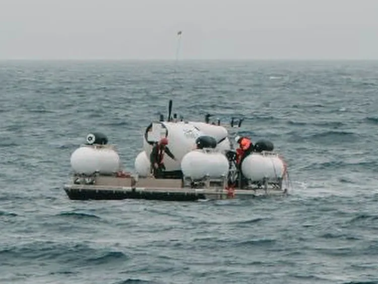 泰坦號18日準備下水時的模樣。美聯社