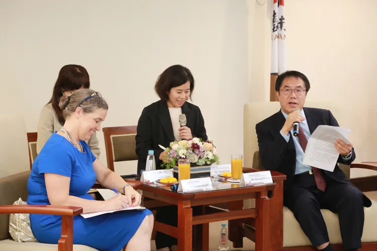 雙方就台美經貿等議題交換意見。市府提供