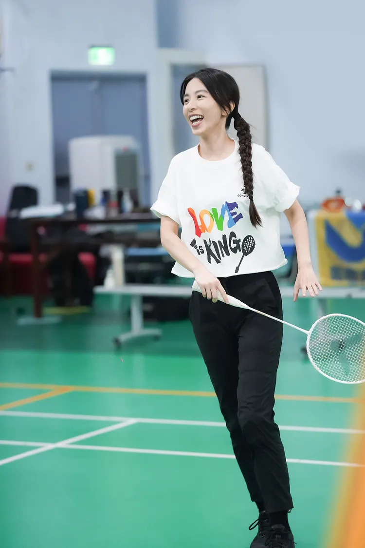 田馥甄打球的模樣。愛最大慈善光協會提供