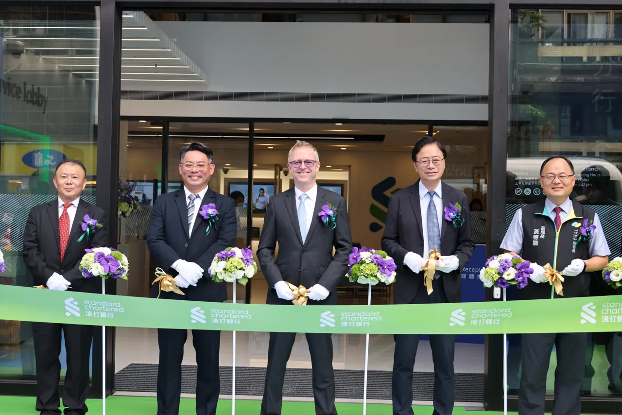 渣打銀行中壢旗艦分行開幕張善政：提供居民優質金融服務｜壹蘋新聞網